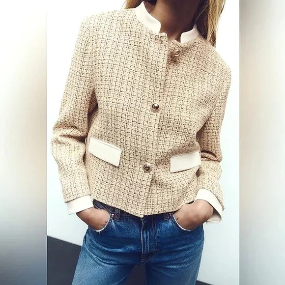 ZARA Textured Blazer - Picture 2 of 4